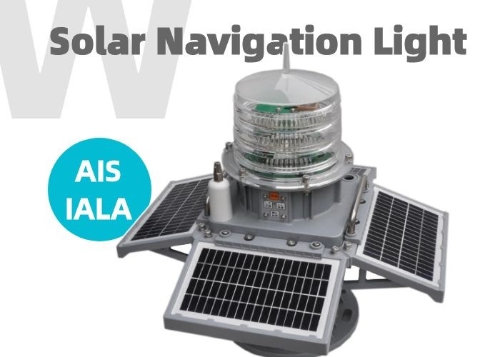 Đèn LED trắng năng lượng mặt trời chống tia cực tím Đèn phao đánh dấu IP68 10-20nm